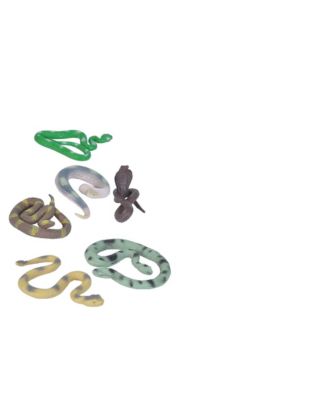 Polybag Mini Snake Figurines, 6 Pieces