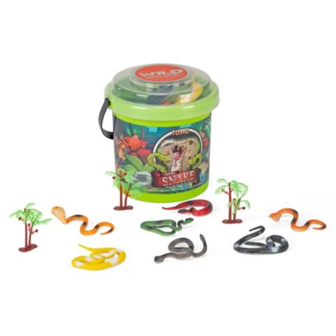 Детские фигурки Wild Republic Snake Adventure Buckets Mini 10-Piece Figurine Set, Ages 3+