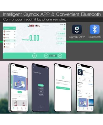 2.25HP Folding Treadmill 2-in-1 Walking Running Machine w/ APP & Remote Control