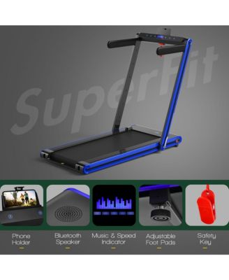 2.25HP Folding Treadmill 2-in-1 Walking Running Machine w/ APP & Remote Control