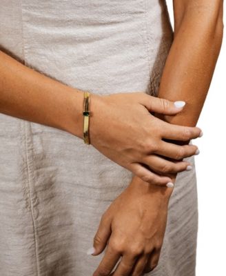 Calder Station Cubic Zirconia Herringbone Chain Bracelet