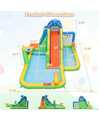 Inflatable Water Slide Giant Water Park for Kids Backyard Fun without Blower