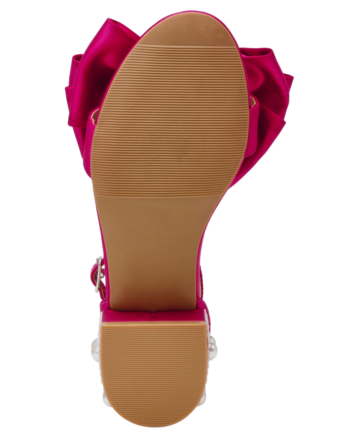 Betsey Johnson Little And Big Girls Lulu Dress Sandal With Pearl Heel In Fuchsia
