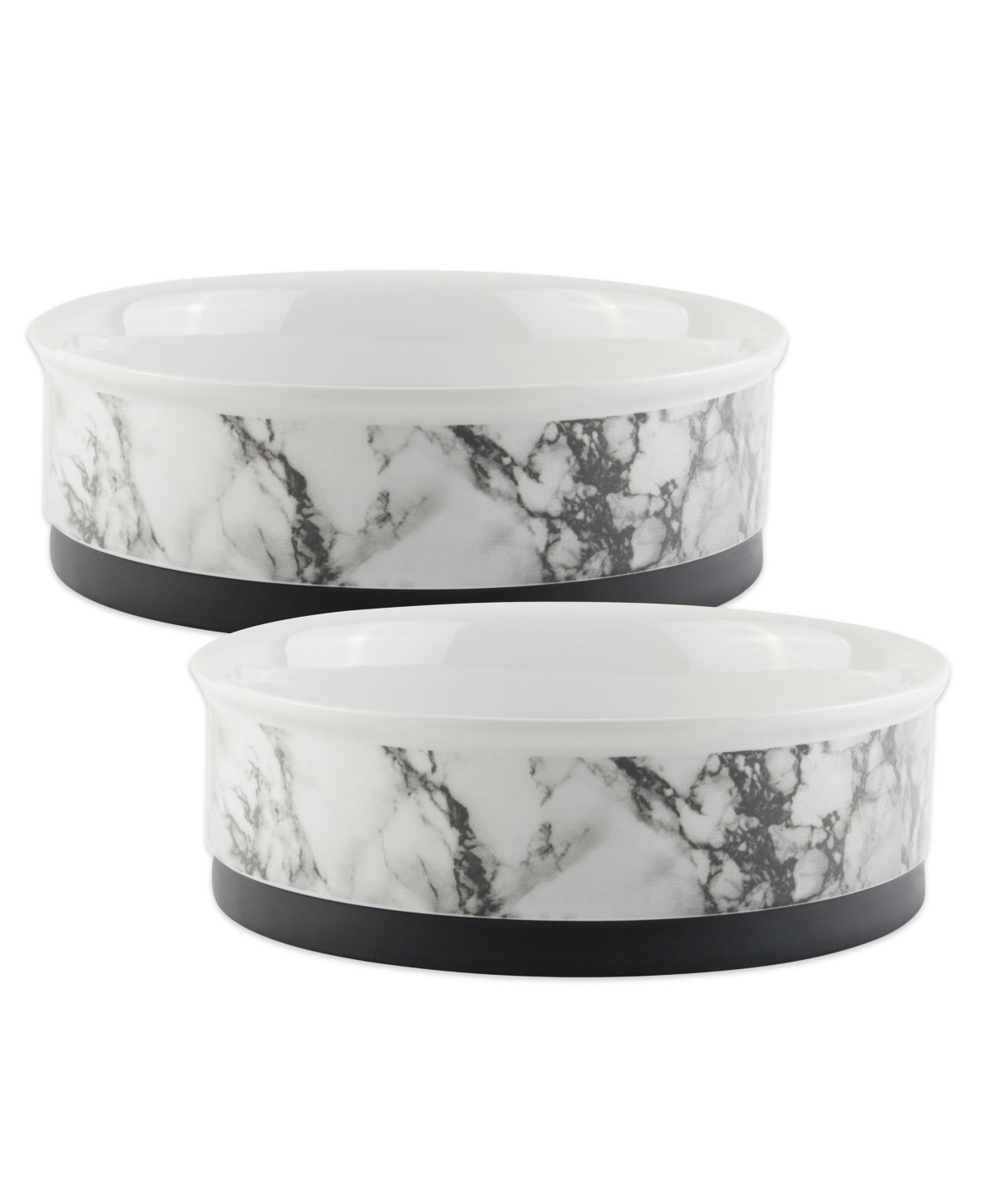 Marble Pet Bowl Set/2 - Blue