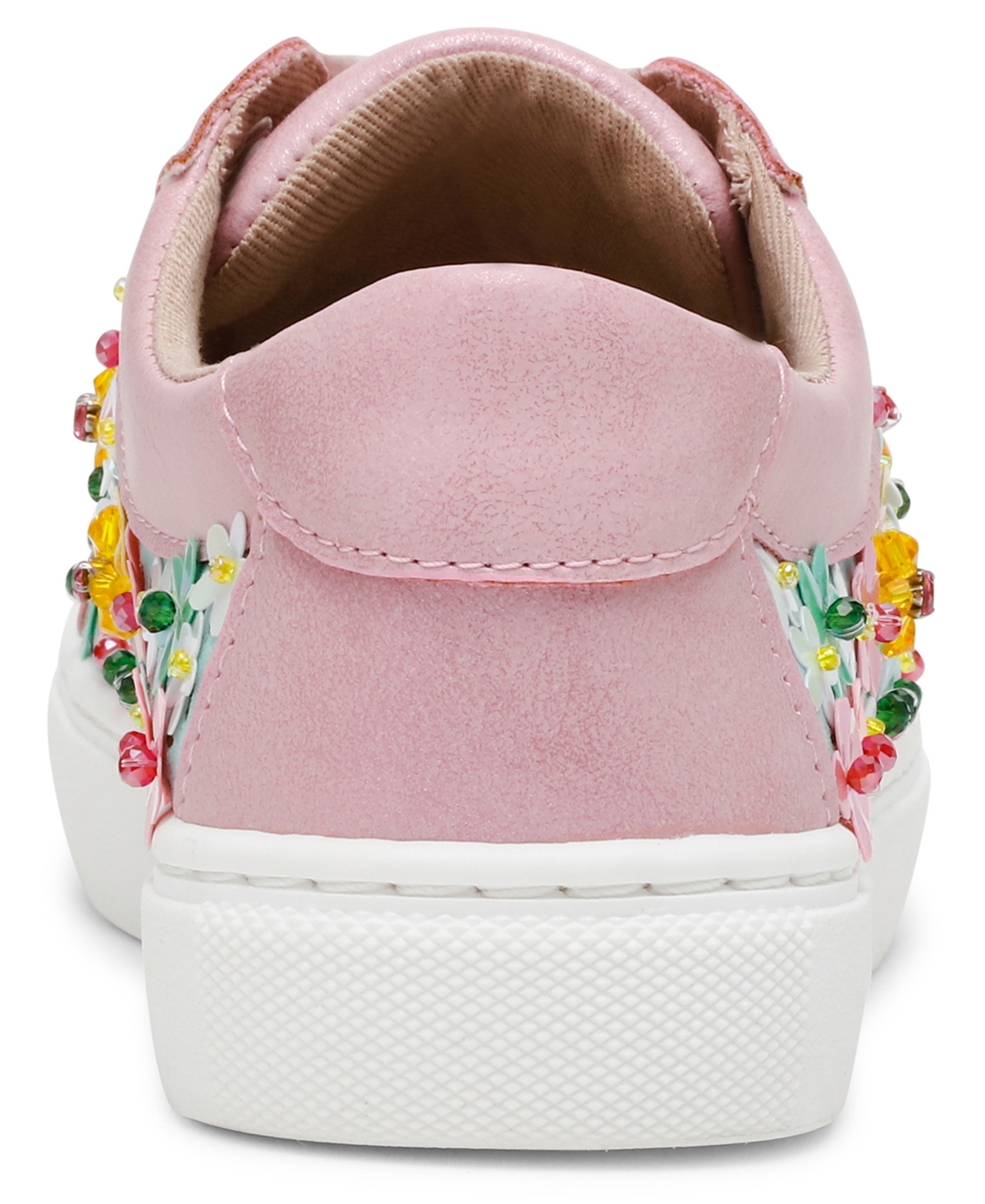 Betsey Johnson Little And Big Girls Romy Floral Sequin Sneaker In Pink Multi