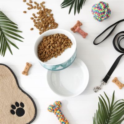 Bone Dry Marble Pet Bowl Set/2