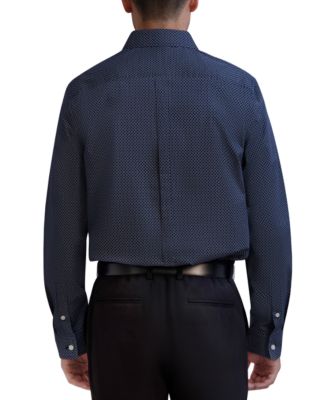 Men's Slim-Fit Geo-Print Dress Shirt
