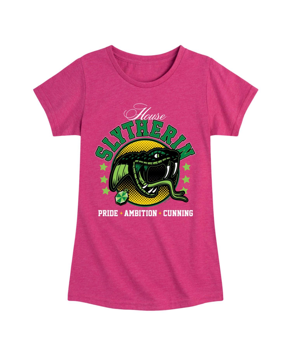 Shop Harry Potter Big Girls Slytherin Graphic Short Sleeve Tee In Pink
