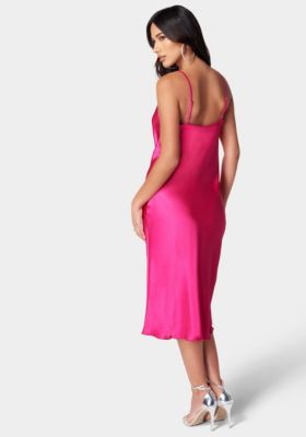 Women's Satin Midi Slip Dress