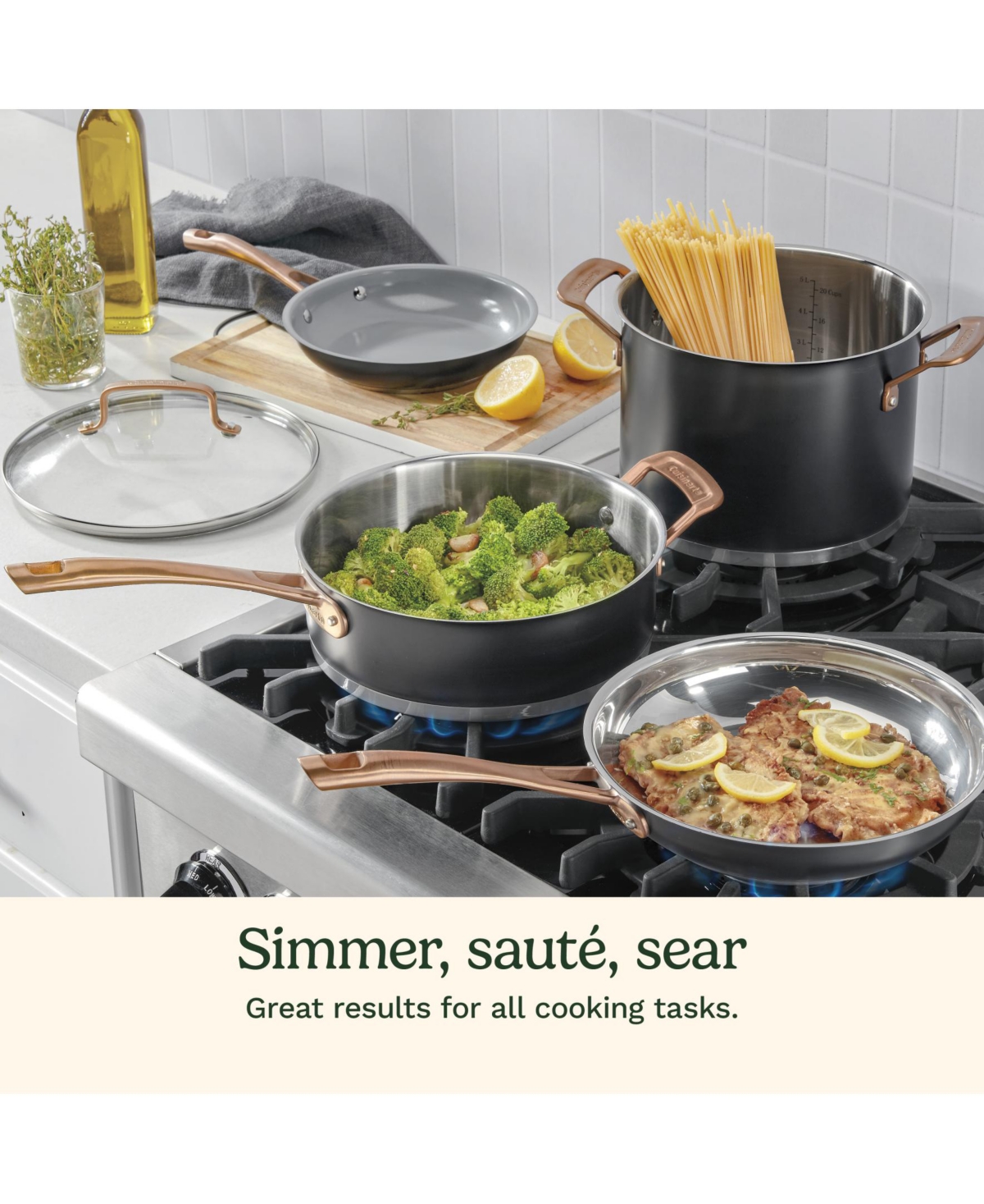 Cuisinart Matte Black Elegance 11-Pc. Cookware Set