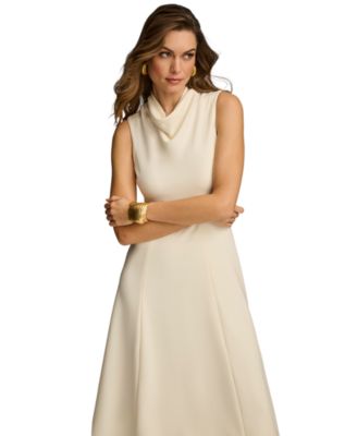 Women's Cowlneck Midi Engagement Dress