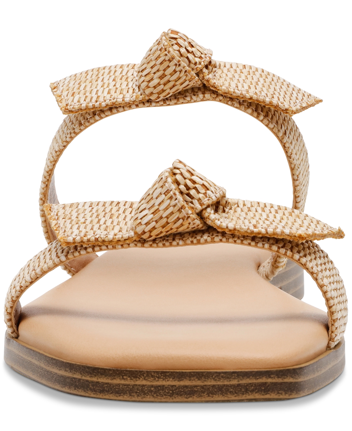 Dv Dolce Vita Women's Medford Two-band Bow Flat Sandals In Raffia