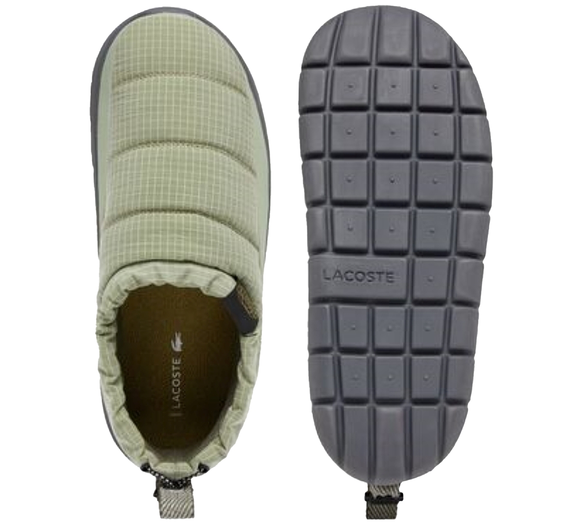 Lacoste Men's Serve Quilted Slippers In Medium Green