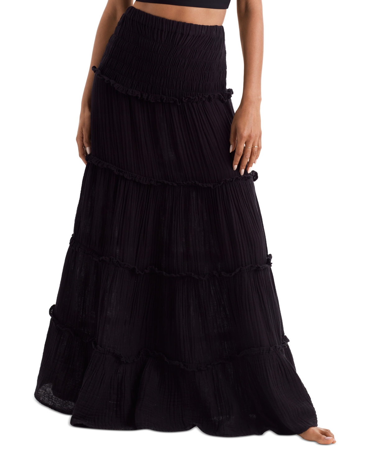 Shop Mimi Flamingo Women's Reef Convertible Skirt In Black
