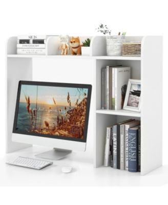 3-Tier Multipurpose Desk Bookshelf with 4 Shelves