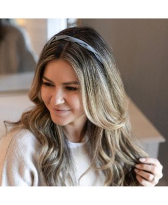 Thin Braid Headband - Light Wash Denim