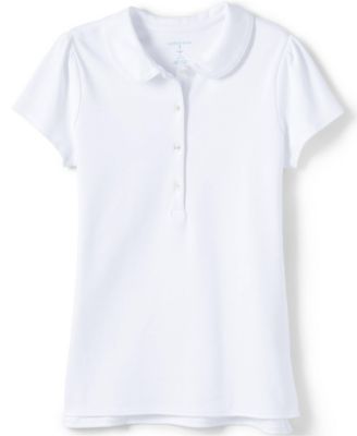 Girls Short Sleeve Peter Pan Collar Polo Shirt