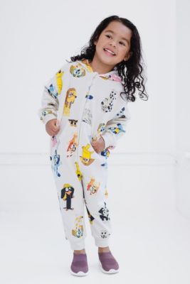 Toddler Girls Fleece Zip Up Coverall