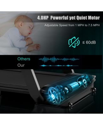 4 HP Folding Treadmill Electric Walking Running Machine w/ Fatigue Button