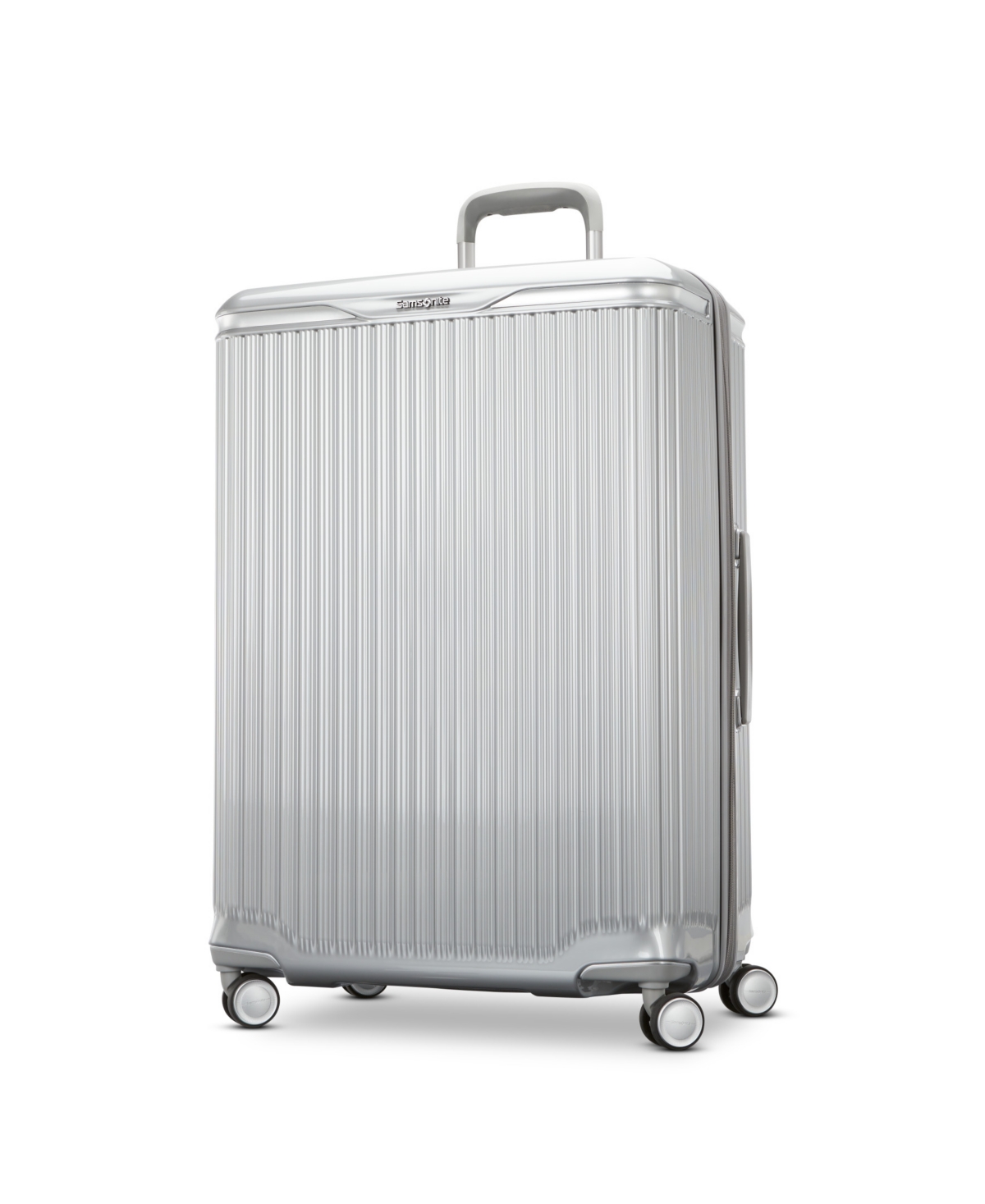 Samsonite Silhouette 18 28" Large Expandable Hardside Spinner In Metallic Silver