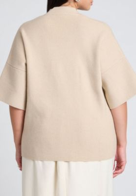 Women's Plus Size Wide Sleeve Sweater