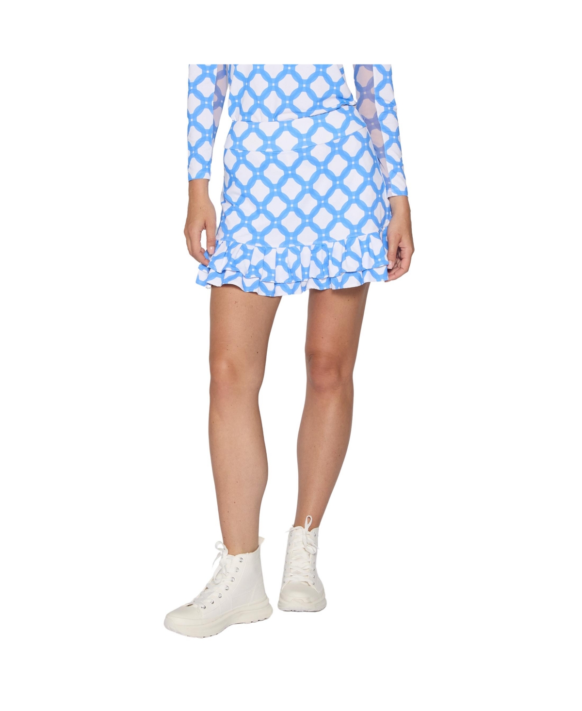 Women's G Lifestyle Double Ruffle Skort - Bamboo