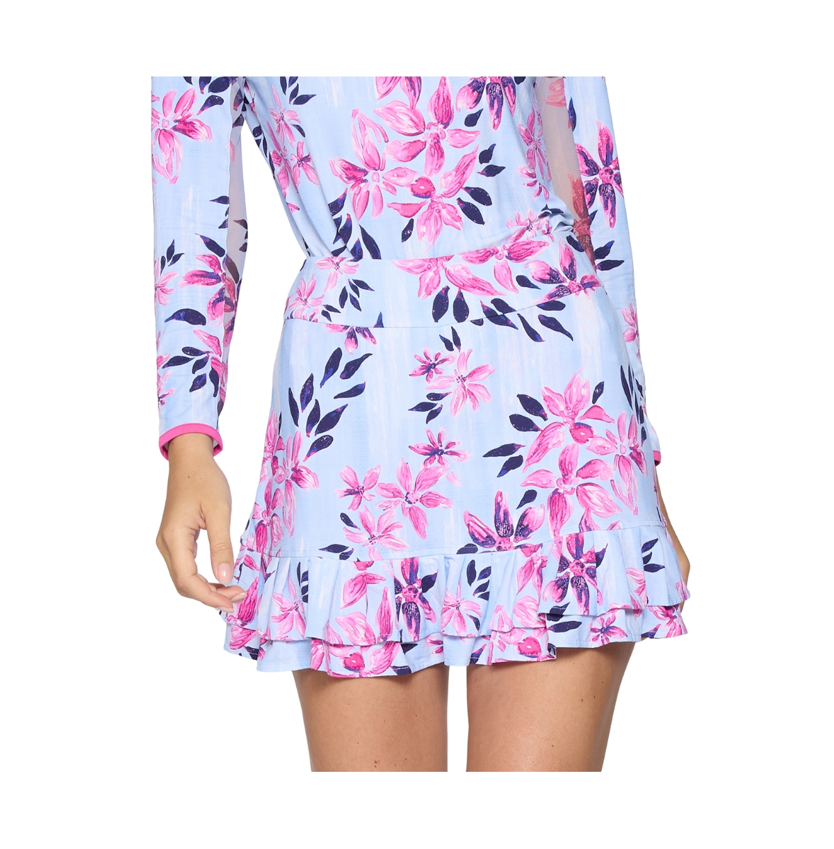 Women's G Lifestyle Double Ruffle Skort - Bamboo