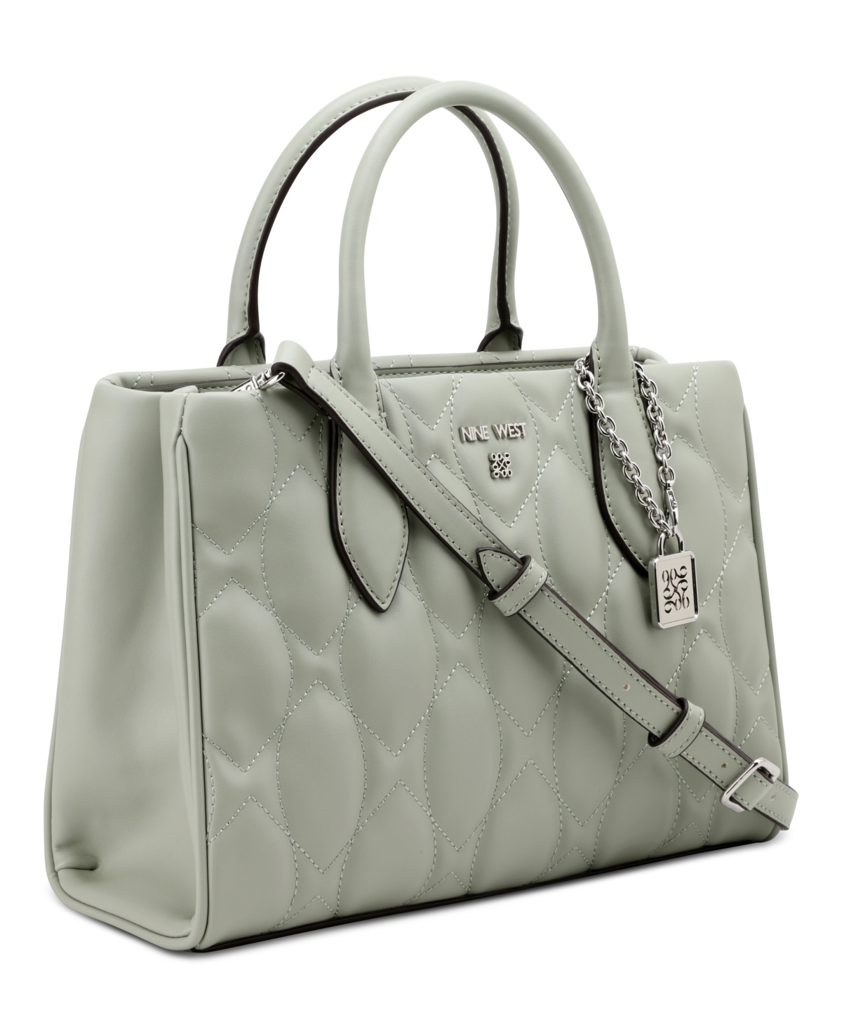Nine West Designer Rue Medium Satchel Bag In Celadon