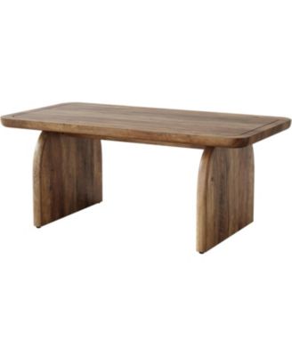 Rectangle Coffee Table, 47-Inch Wood Rectangular Living Room Table, Farmhouse Accent Center Table Low Cocktail Tea Table