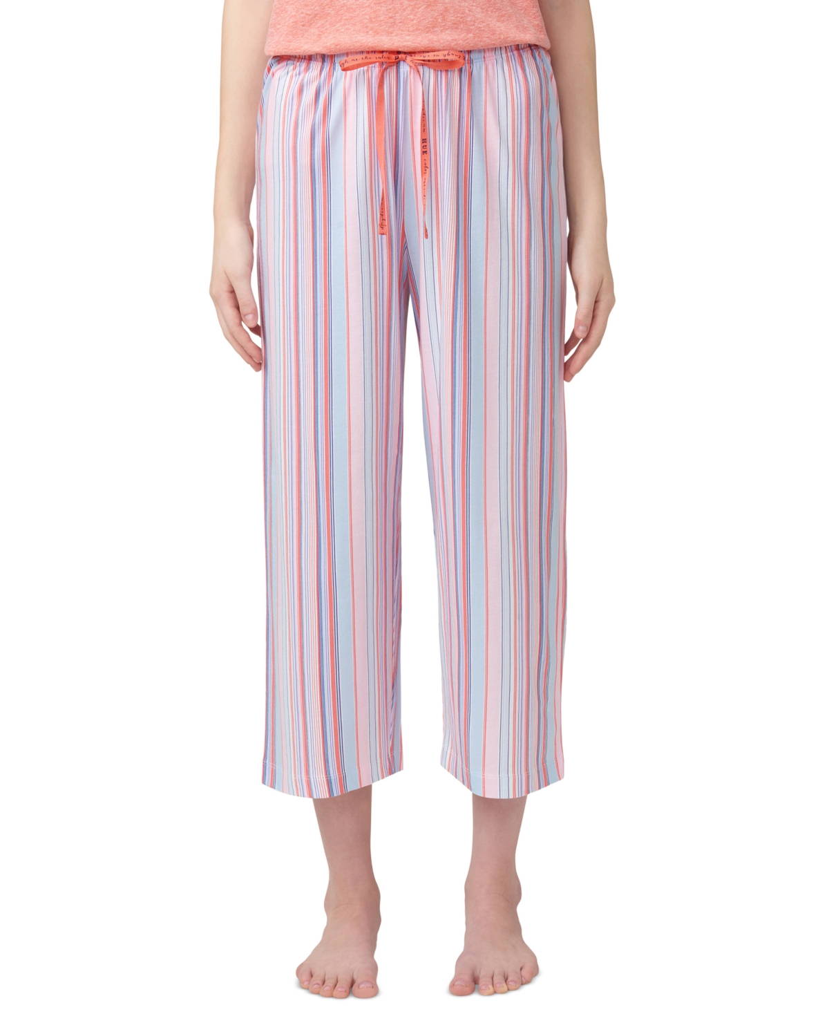 Women's Sunrise Stripe Capri Pajama Pants - Bright White