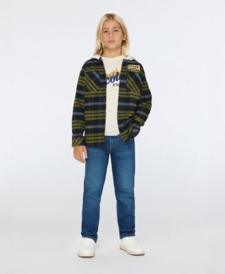 Big Boys Yarndye Hooded Shirt Jacket