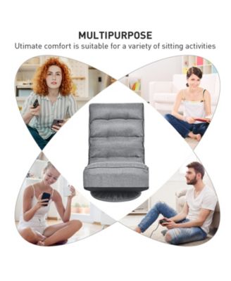 5-Position Folding Floor Gaming Chair