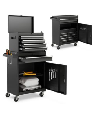 2-in-1 Tool Chest and Cabinet with 5 Sliding Drawers