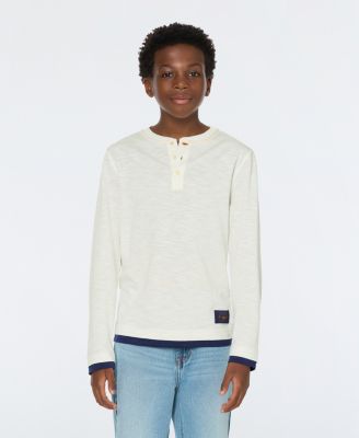 Big Boys Slub Jersey Henley T-Shirt