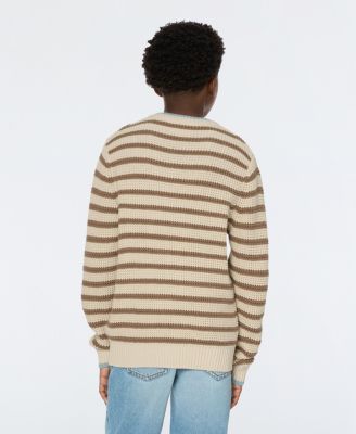 Big Boys Yarn Dye Stripe Crew Neck Sweater