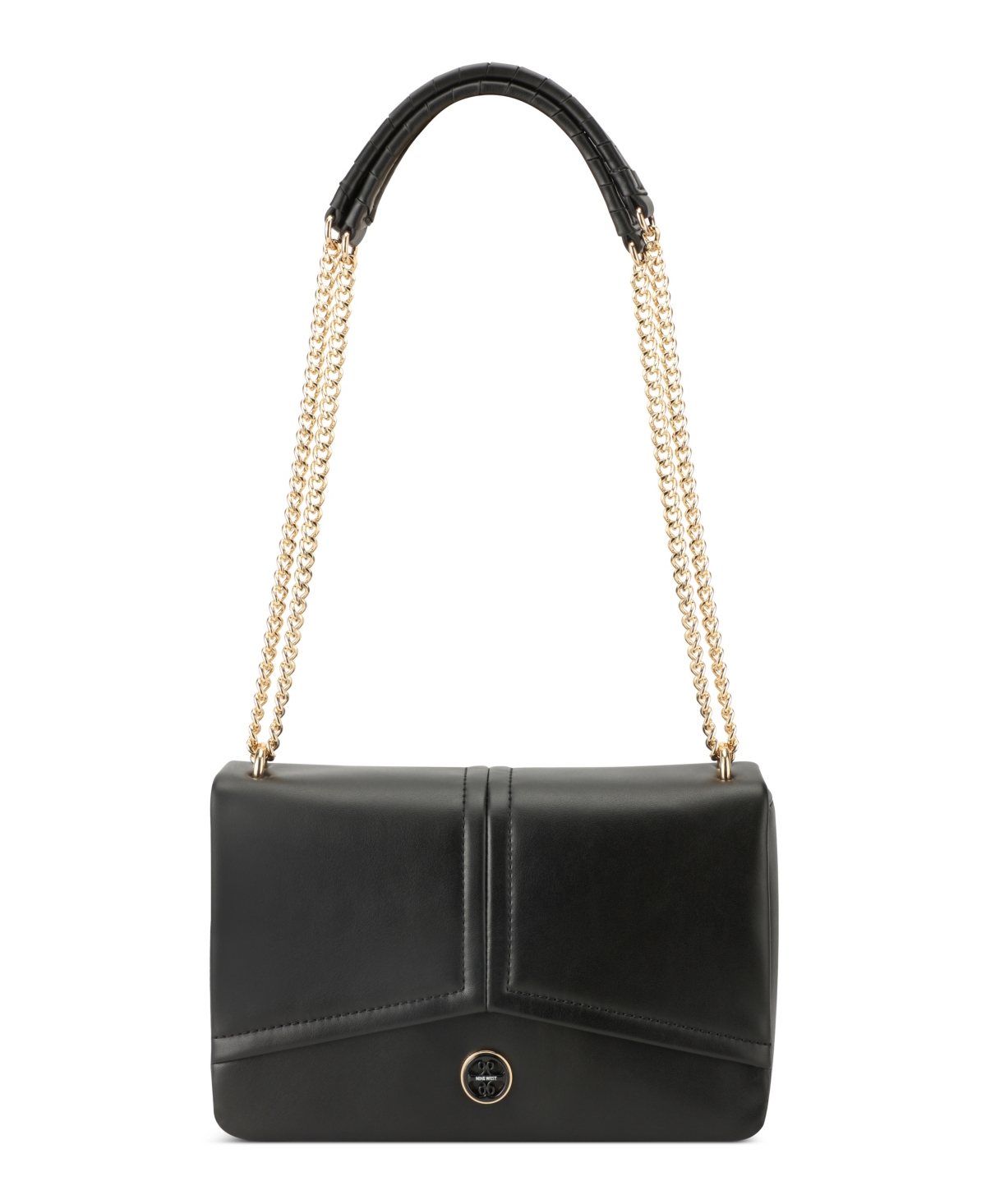 Shop Nine West Erina Convertible Chain Flap Crossbody Bag In Black