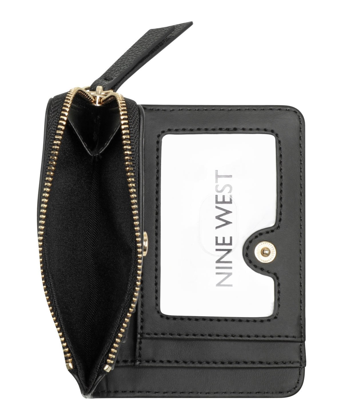 Nine West Lockup Card Case Wallet In Black