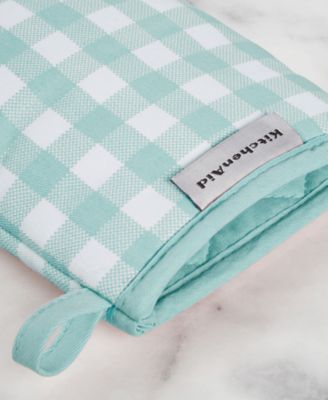 Gingham-Print Mini Oven Mitts, Set of 2