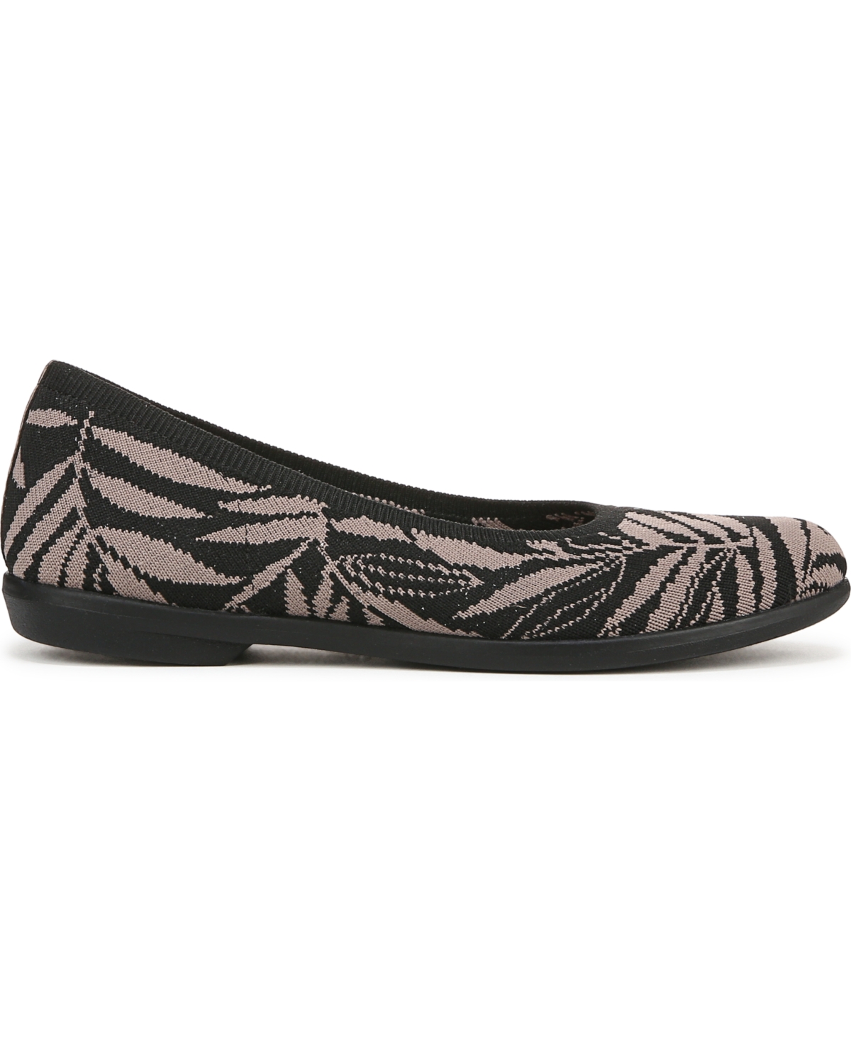 Bzees Women's Kit 2 Washable Round Toe Ballerina Flats In Black Knit Fabric