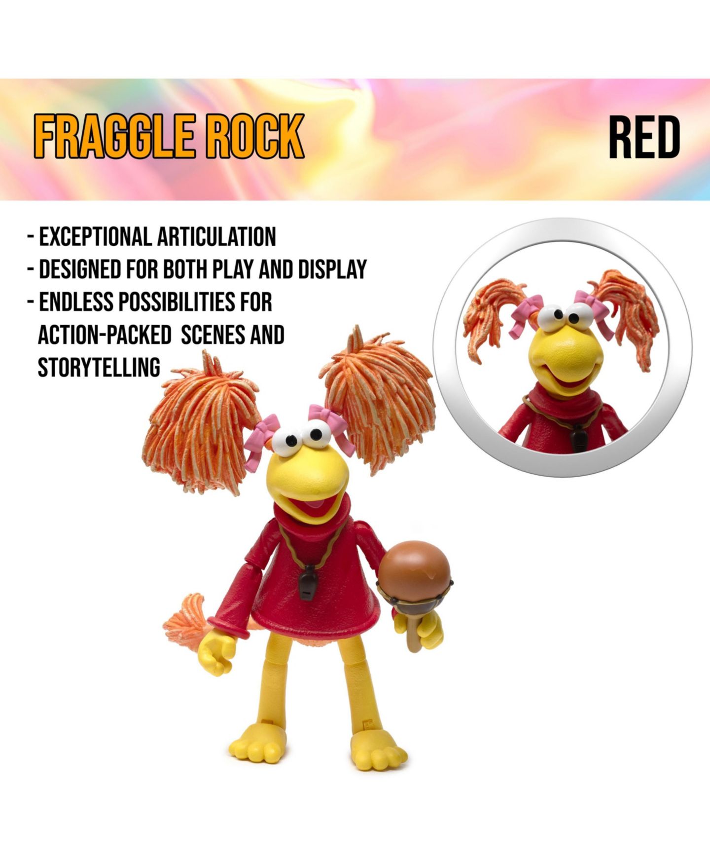 Детская фигурка Fraggle Rock Red Highly Articulated Collectible Action Figure, Ages 8+, цвет: Open Miscellaneous — фото 4