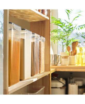 2 Pack Airtight (2.6L/88.4oz) Cereal Dispenser Container Set with Lids - Easy Pour, Stackable, Store Dry Food, Rice Pasta and more