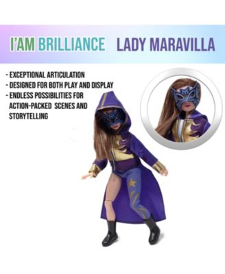 Lady Maravilla. 6" Doll. A  brand new line of Action Dolls! Each character explores a fascinating career option, with articulation meant to bring the dolls into a variety of poses, all with soft goods and rooted hair for fun styling!