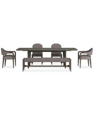 Griffith 6 Pc. Rectangular Dining Set (Table, 2 Side Chairs, 2 Arm Chairs & Bench), Created for Macy's