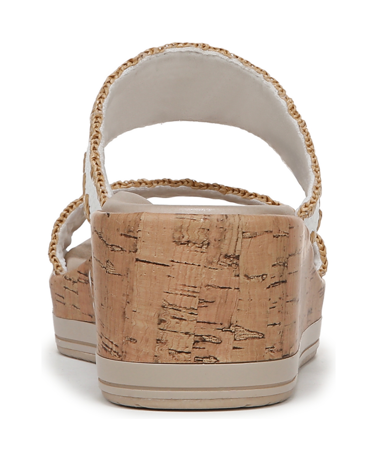 Bzees Resort Sandal In White Stretch Raffia Fabric