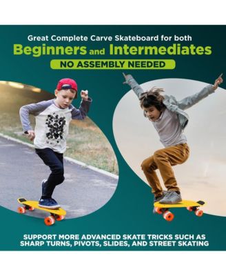 6'' PP Deck Skateboard, Mini Cruiser Skateboard for Kids, Teens, and Adults