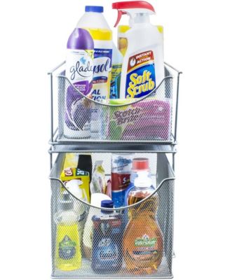 Metal Mesh Cabinet Organizer with Pull-Out Drawers - Ideal for Countertop, Cabinet, Pantry, Under the Sink, Desktop and More (Silver 1 Drawer