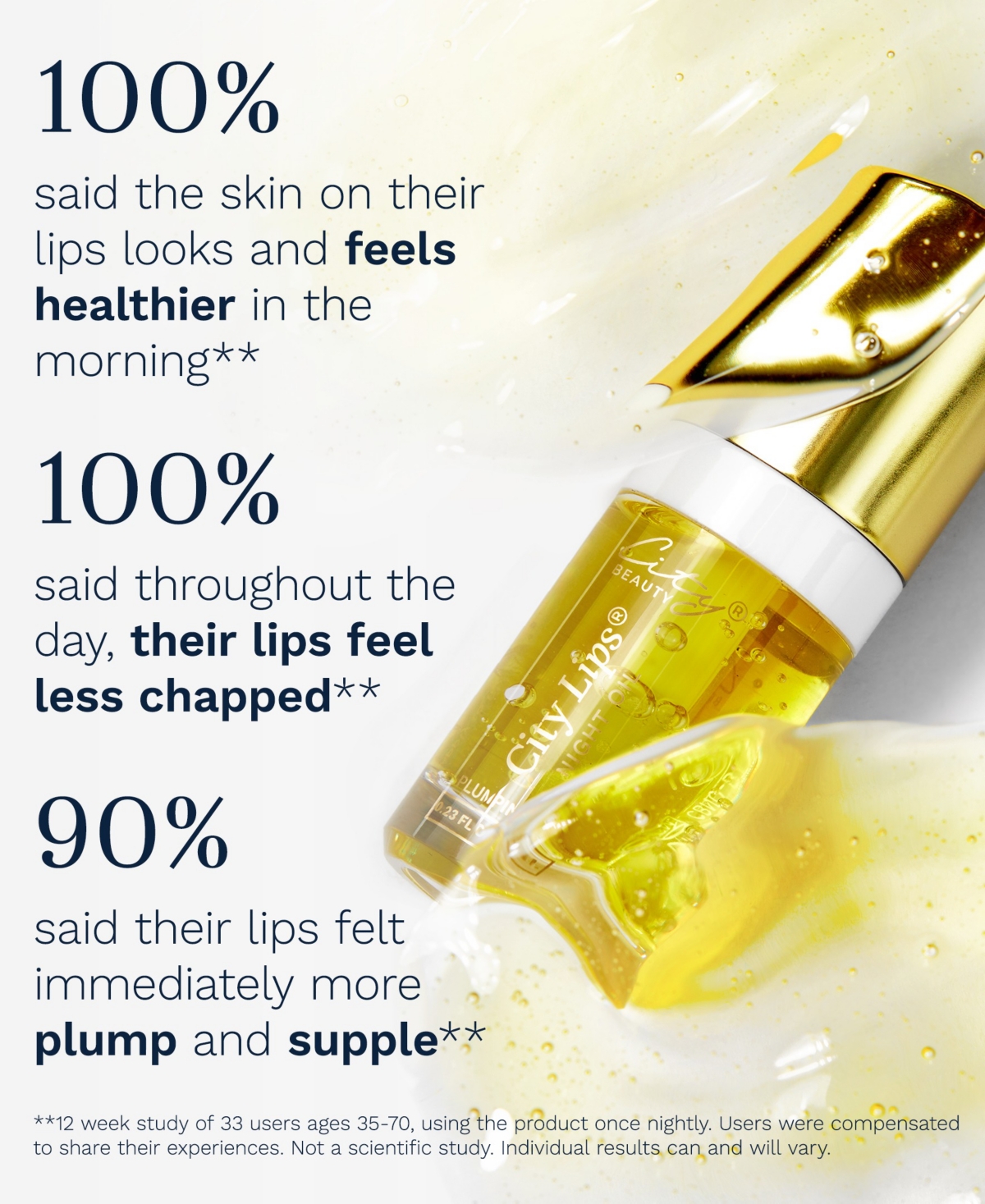 City Beauty Overnight Plumping Oil, 0.23 Fl Oz/6.8 ml In No Color