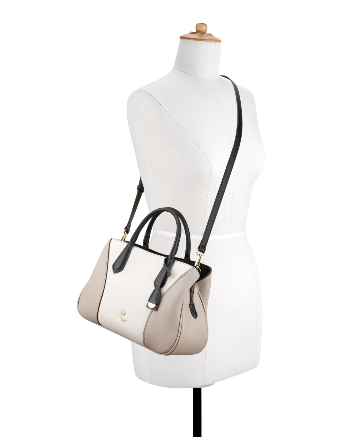 Nine West Bloomfield Medium Satchel Bag In Milk Multi