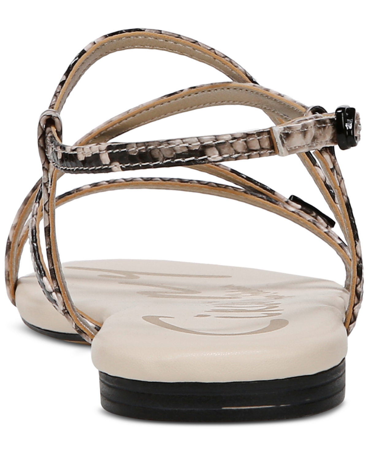 Circus Ny By Sam Edelman Rebecca Strappy Flat Sandals In Mocha Snake Multi