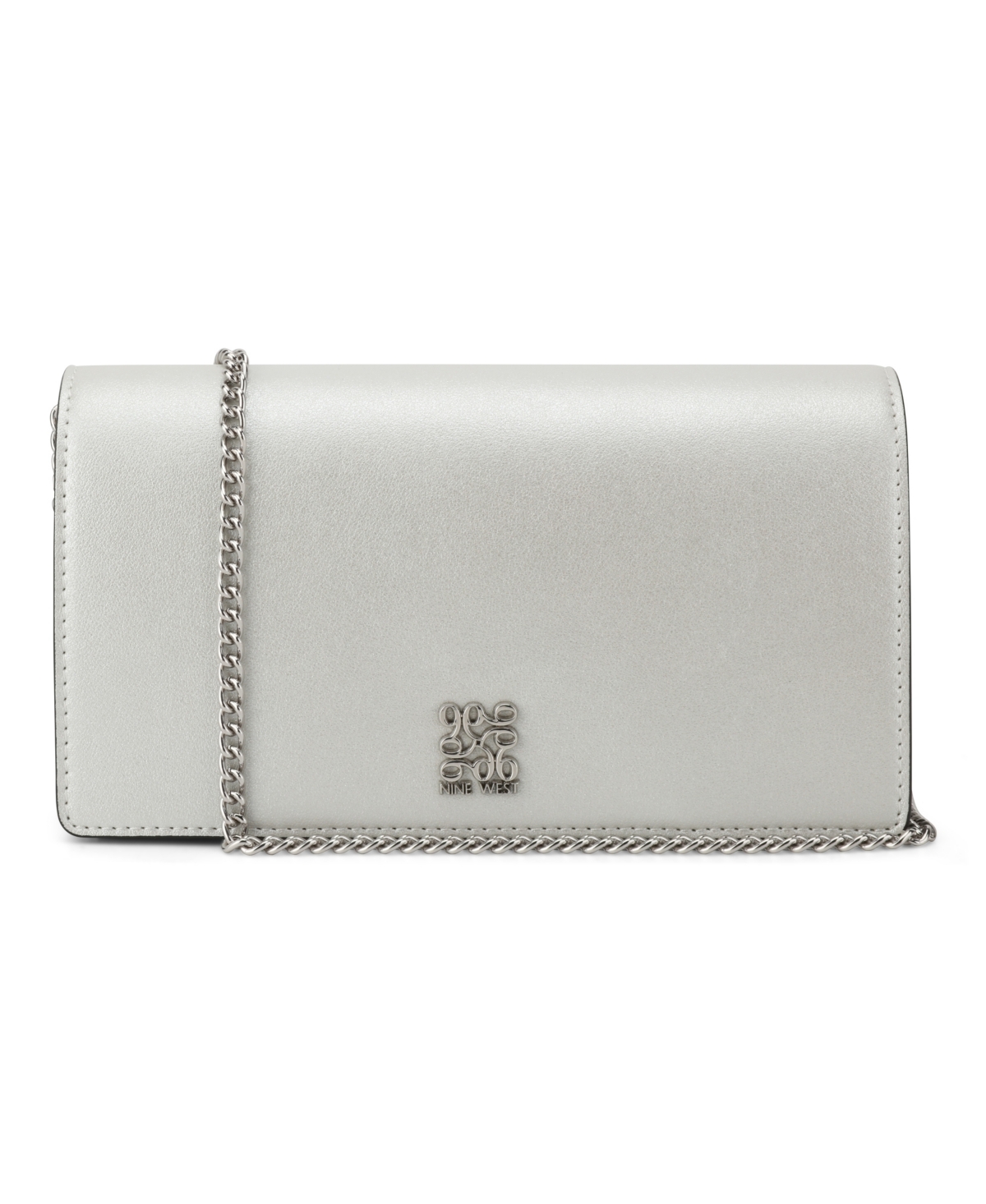 Nine West Omyra Phone Chain Crossbody Bag In Silver